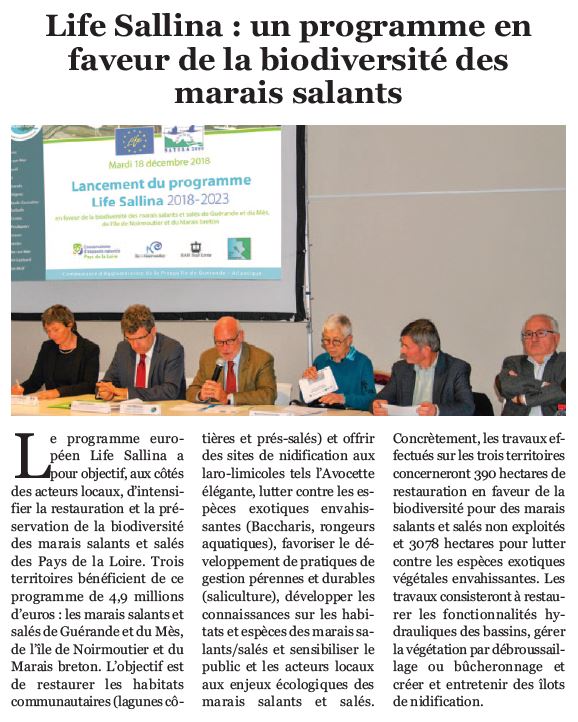 La Baule Plus - Lancement LIFE SALLINA à Batz sur Mer