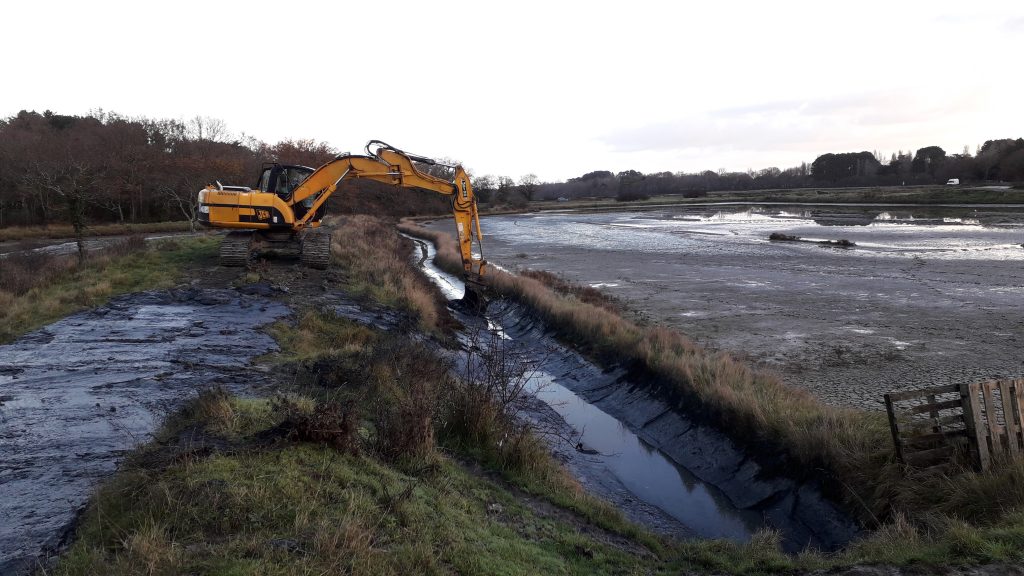 Bilan des travaux réalisés à l’automne/hiver 2020 dans les marais salants de Guérande et du Mès